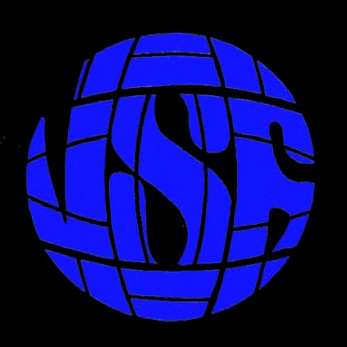 Blaues Globus-Logo mit den Buchstaben "VGF" in weiß.